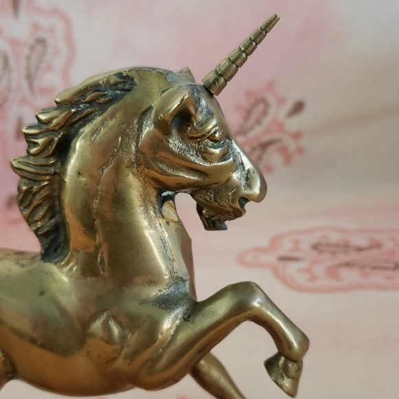 Vintage Brass Unicorn - Picture 2 of 12